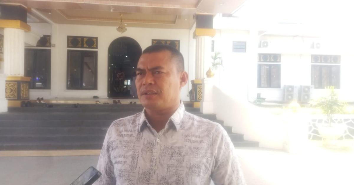 Ketua APDESI Riau Anto Sontang saat dijumpai Wartawan usai silaturahmi dengan Bupati Rohul Anton