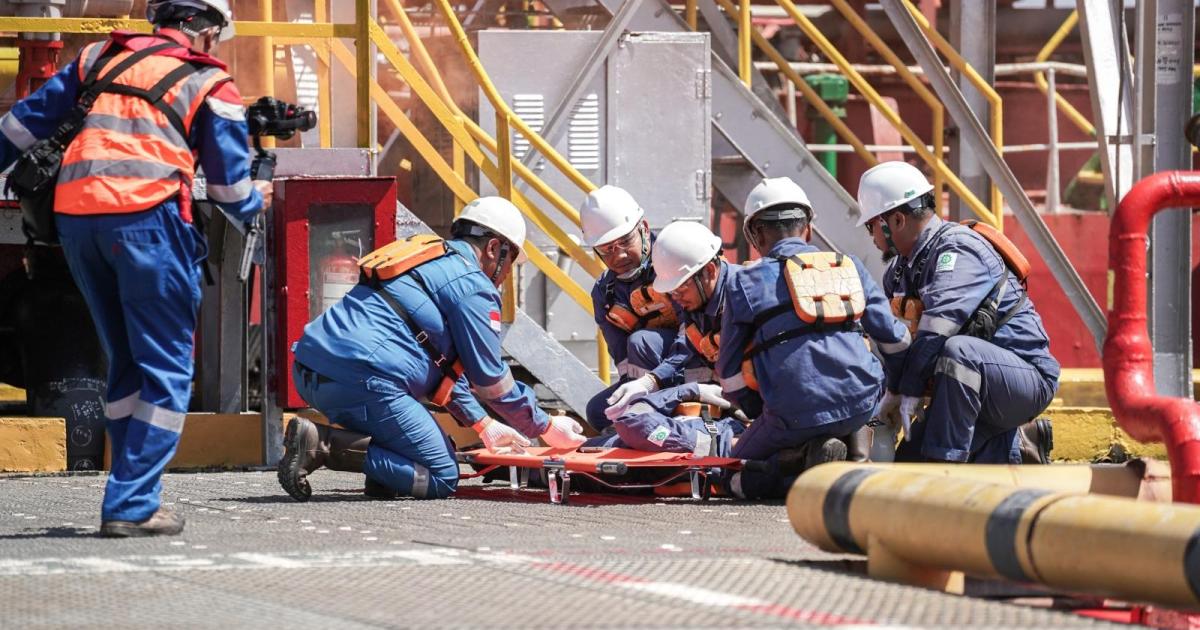 Latihan Gabungan Keadaan Darurat PT Pertamina Hulu Rokan (PHR) Dumai Terminal 2025.