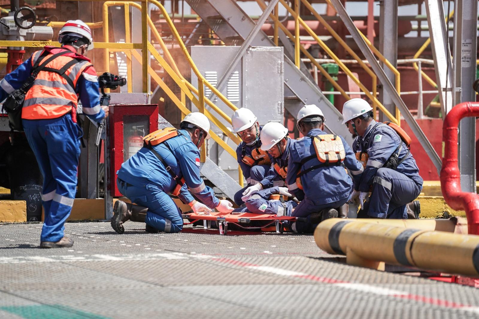 Latihan Gabungan Keadaan Darurat PT Pertamina Hulu Rokan (PHR) Dumai Terminal 2025.