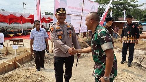 AKBP Pangucap saat menghadiri peletakan batu pertama Makodim Kuansing