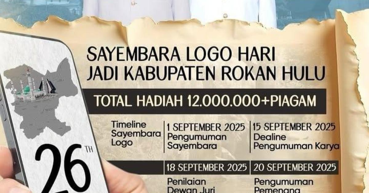 Pengumuman lomba desain logo HUT Rohul ke 26
