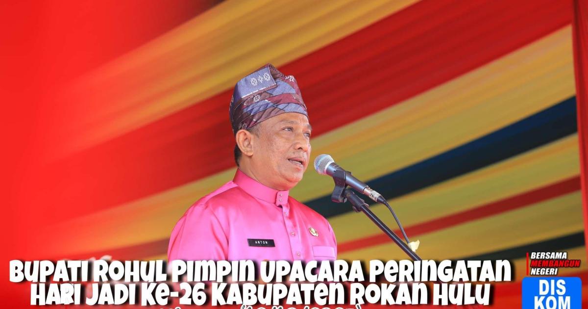 Bupati Anton pimpin upacara HUT Rohu 26