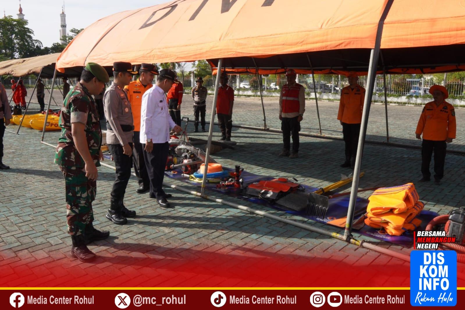 Wabup Rohul Syafaruddin Poti cek kesiapan personil tanggap bencana